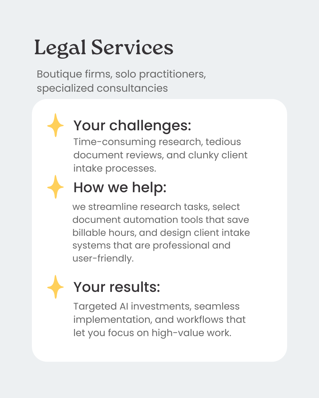 legal services
