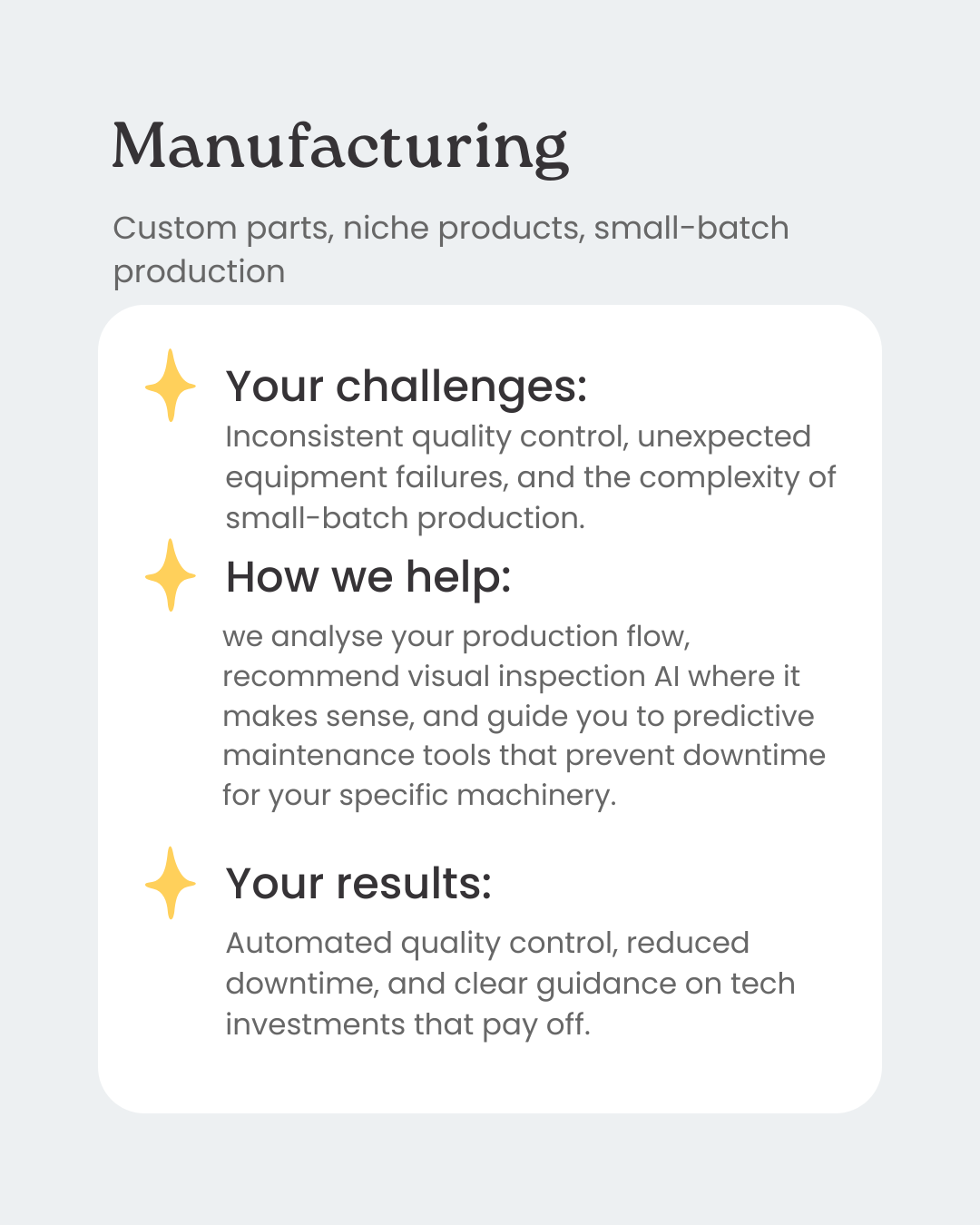 manufacturing